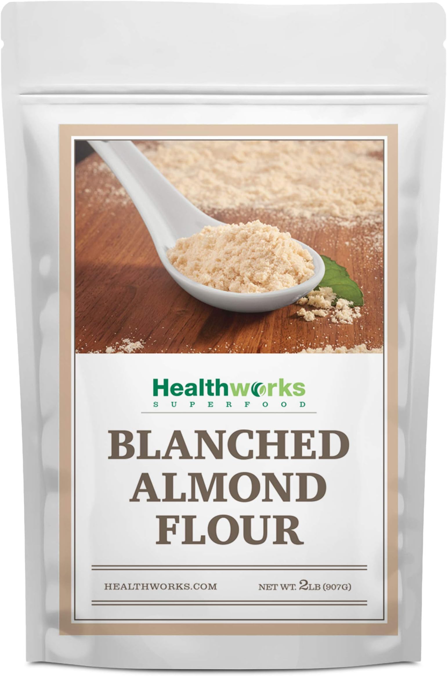 Healthworks Blanched Almond Flour (32 Ounces / 2 Pounds) | All Natural, Grain Free, Keto, Vegan & Paleo | Healthy Flower Substitute | Low/Zero Carb | Premium Superfood