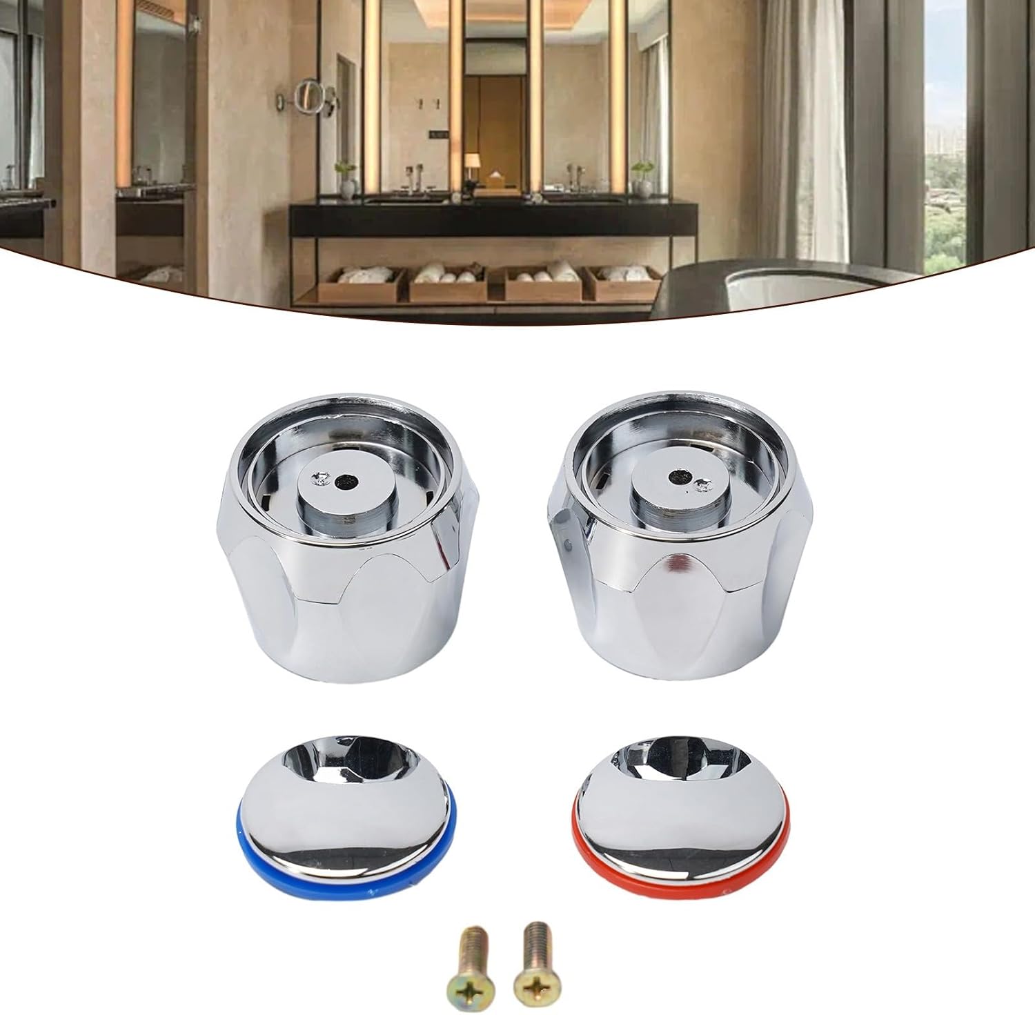 Shower Faucet Set, 2 Handle Shower Faucet, Bathtub Hot/cold Water Knobs