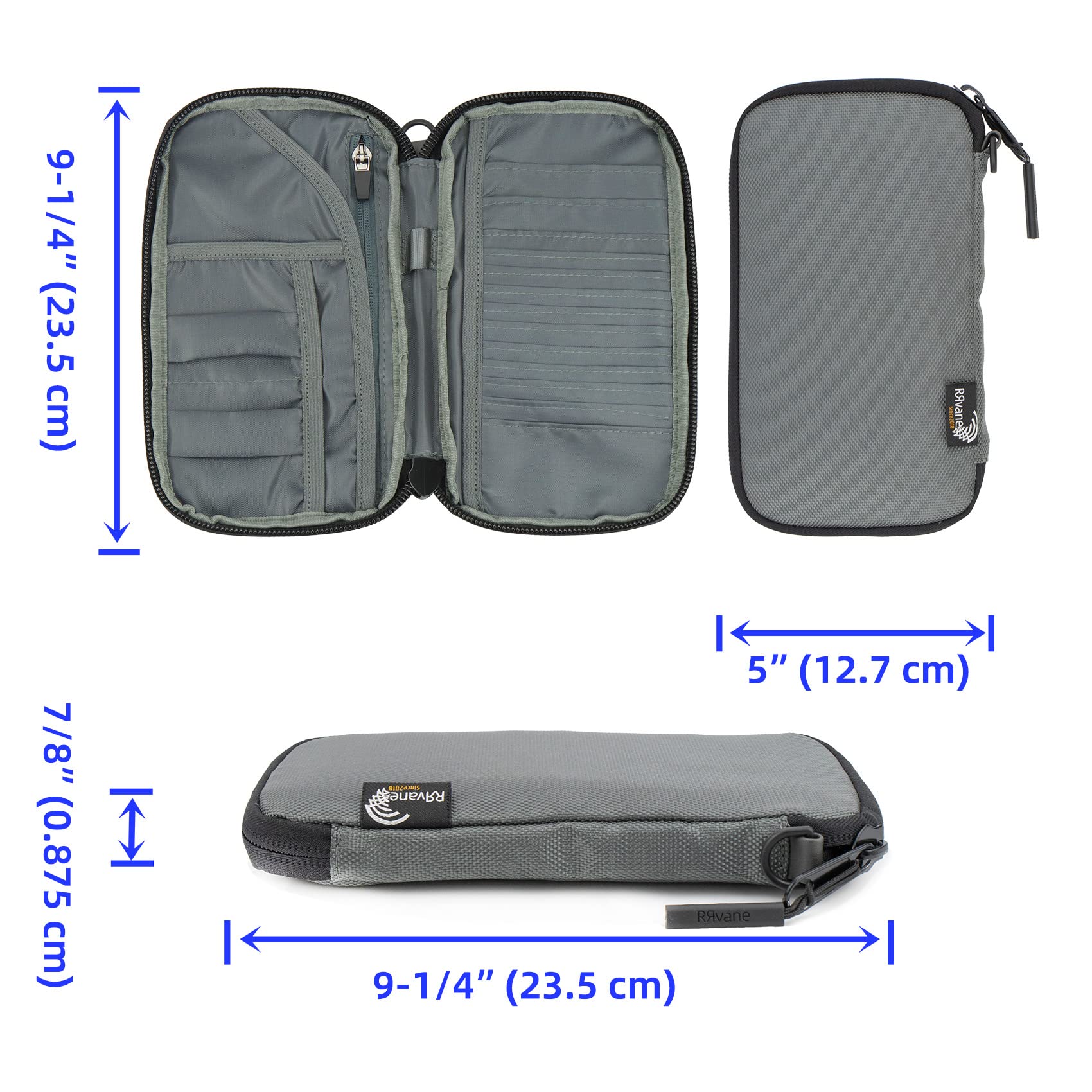 Portafoglio Da Viaggio Con Cerniera E Cinturino Da Polso - Organizer Per Passaporto, Carte E Documenti, Unisex