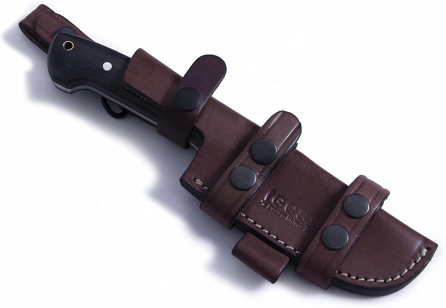 GCS Handmade Micarta Handle D2 Tool Steel Tactical knife Hunting Knife Camp Knife with leather sheath Full tang blade designed for Hunting & EDC GCS170