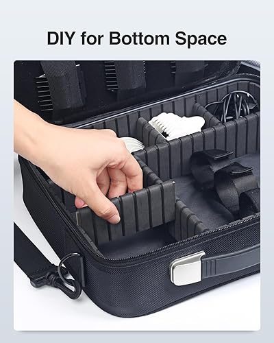 Miniatura 4 de Luxtude Estuche de peluquero grande, bolsas de peluquero para cortadoras y suministros, estuche de viaje para cortapelos y recortadora, accesorios