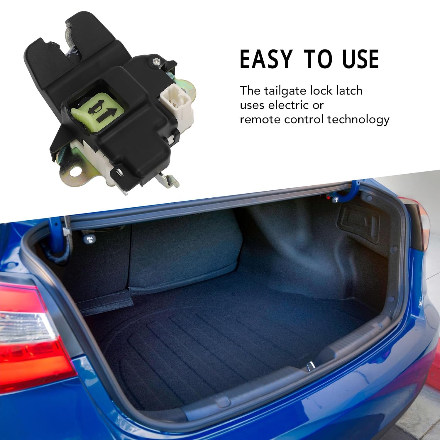Rear Trunk Lid Lock Actuator 81230 1W010, Rear Tail Gate Latch for Rio 2012 to 2017, Hatch Liftgate Actuator Replacement with Durable ABS and Metal Construction