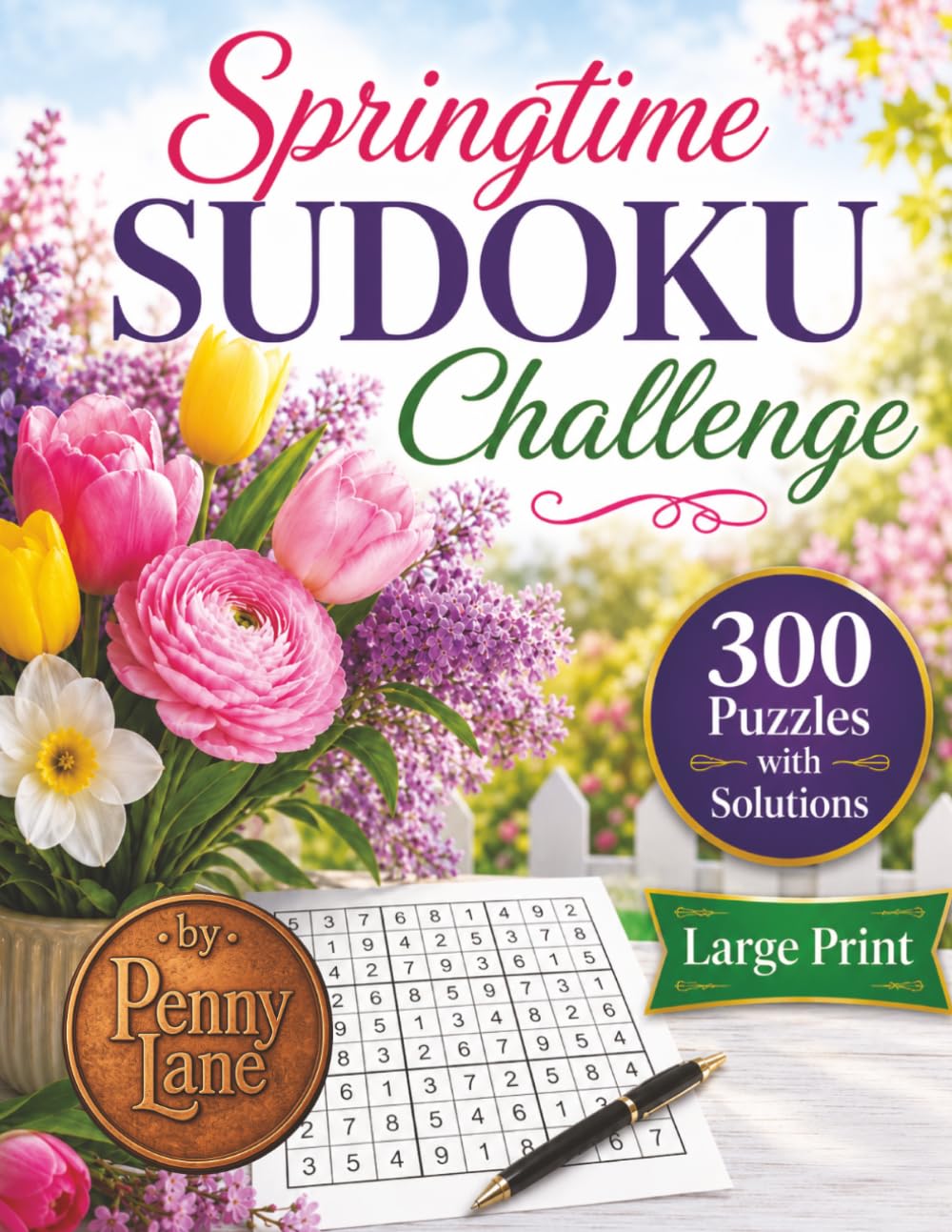 Springtime SUDOKU Challenge: 300 Large Print Puzzles with Solutions and 3 Levels of Difficulty (The Four Seasons of SUDOKU)