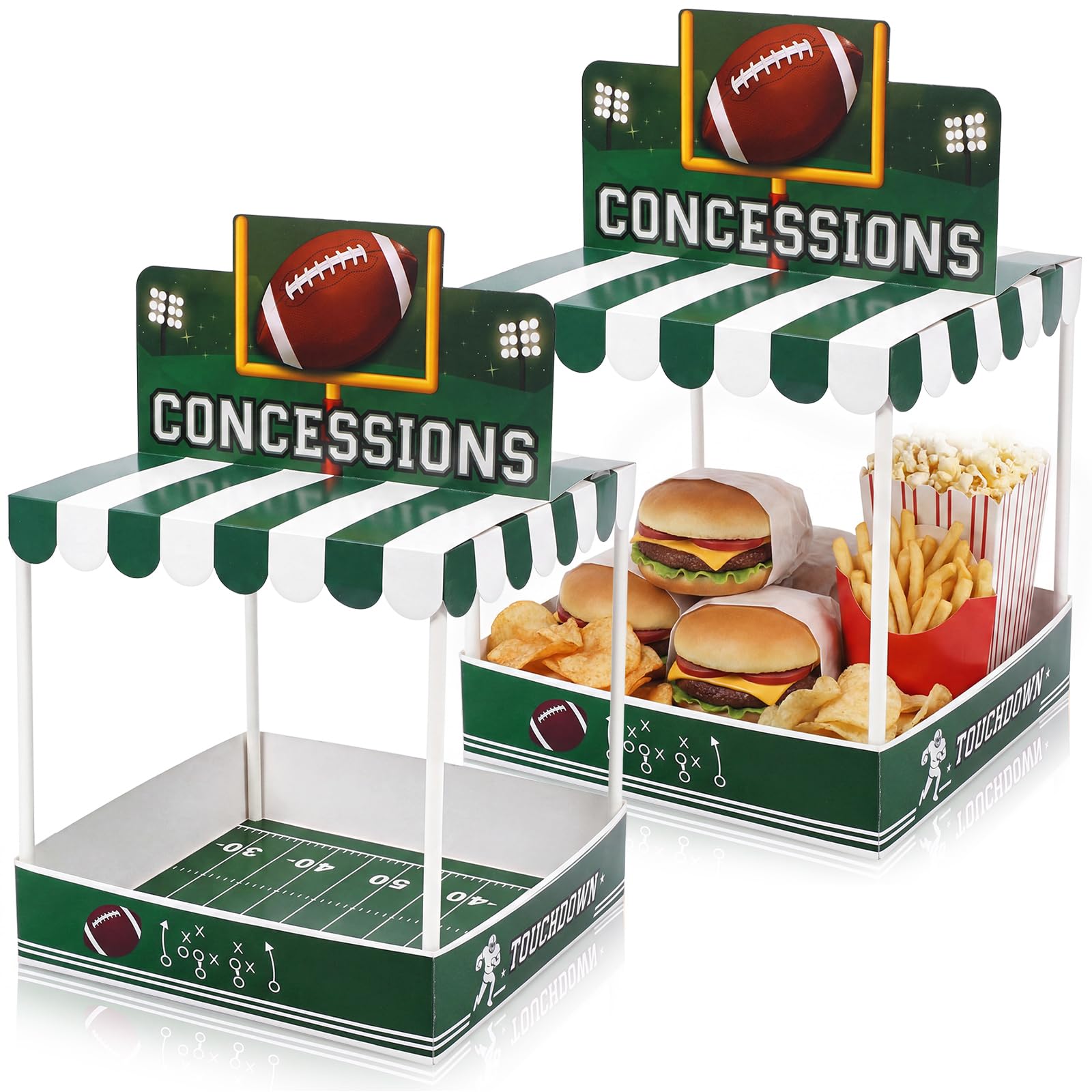 Photo 1 of Willinglong 2 Set Footabll Party Decor Concession Treat Stand 20.5" x 12"