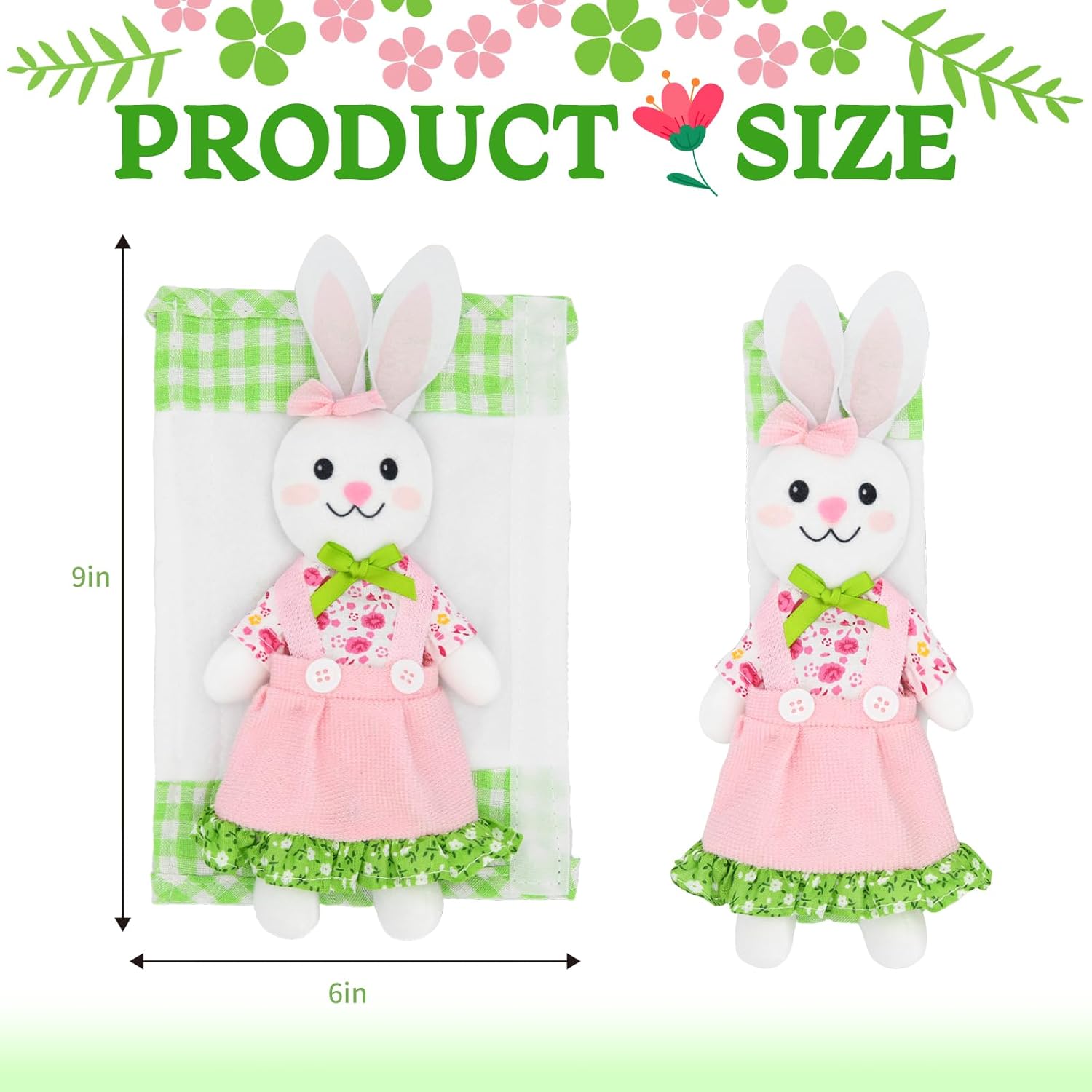nuvagiki Easter Refrigerator Handle Covers Decorations, 2 Pack Easter Bunny Handle Covers, Spring Kitchen Appliance Covers, Pastel Handle Covers, Reusable Refrigerator Handle Covers for Easter Decor