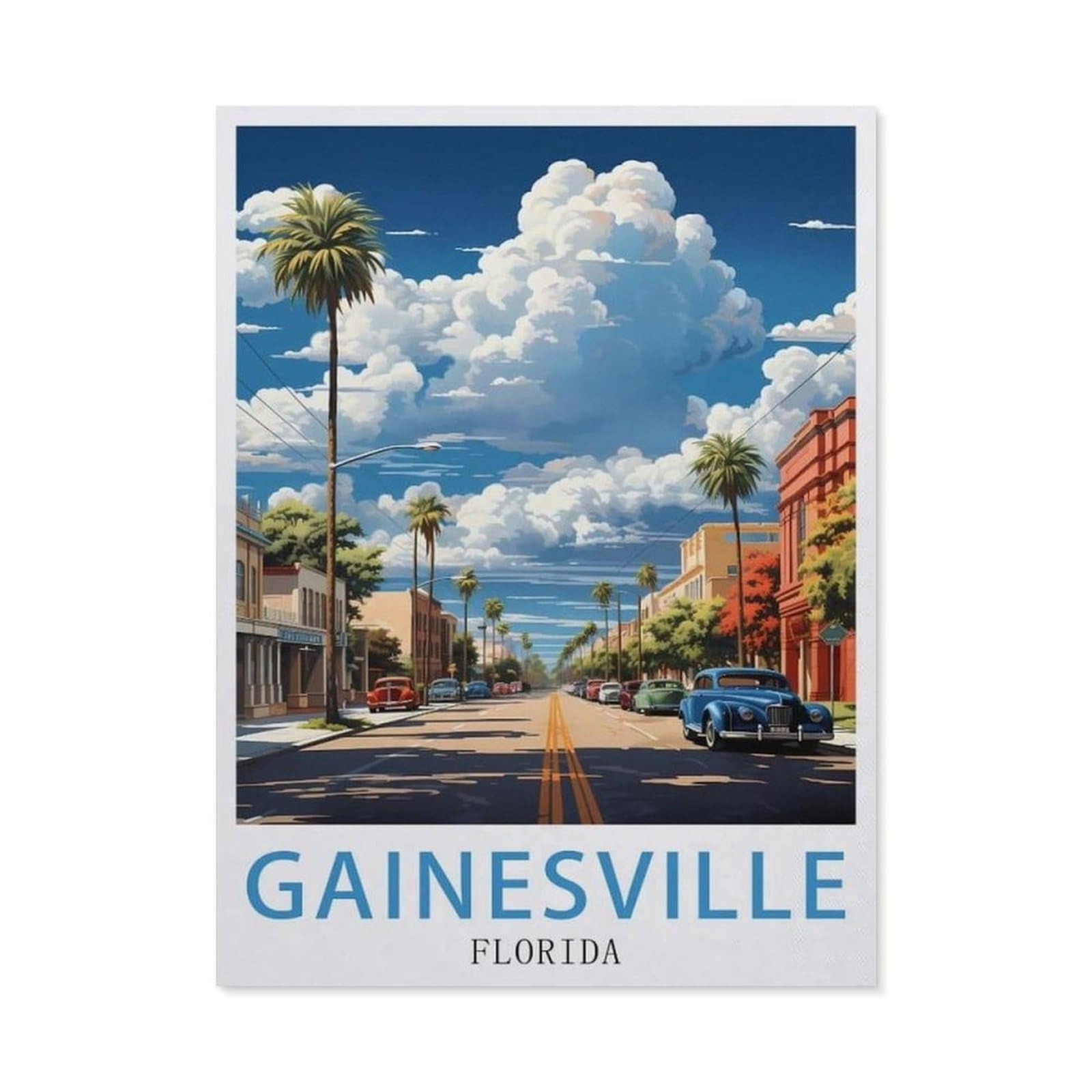 Metal Sign Tin Sign，Gainesville Florida(15x30cm）