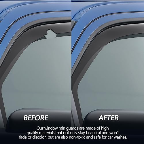 Miniatura 4 de Protectores de lluvia para ventana Canyon para Colorado  Viseras de ventana Tesmirror para Chevrolet Colorado 2023 2024, GMC Canyon 2023 2024 -