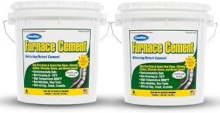 ComStar Furnace Cement, Ready-to-Use Refractory & Retort Cement, High Temperature Cement, Fireproof, Acid-Proof, Gas-Tight, Smokeless, Bonds to Stone, Metal, Brick, Ceramic, 1 Gallon (Pack of 2)