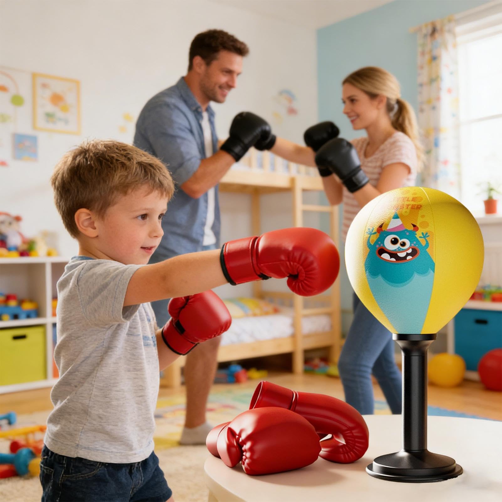 Sacco Da Boxe Per Scrivania Giocattolo Per Allenamento Di Reazione Con | Palla da Pugilato da Tavolo Per Bambini E Adulti Camera Da Soggiorno Palestra Ufficio