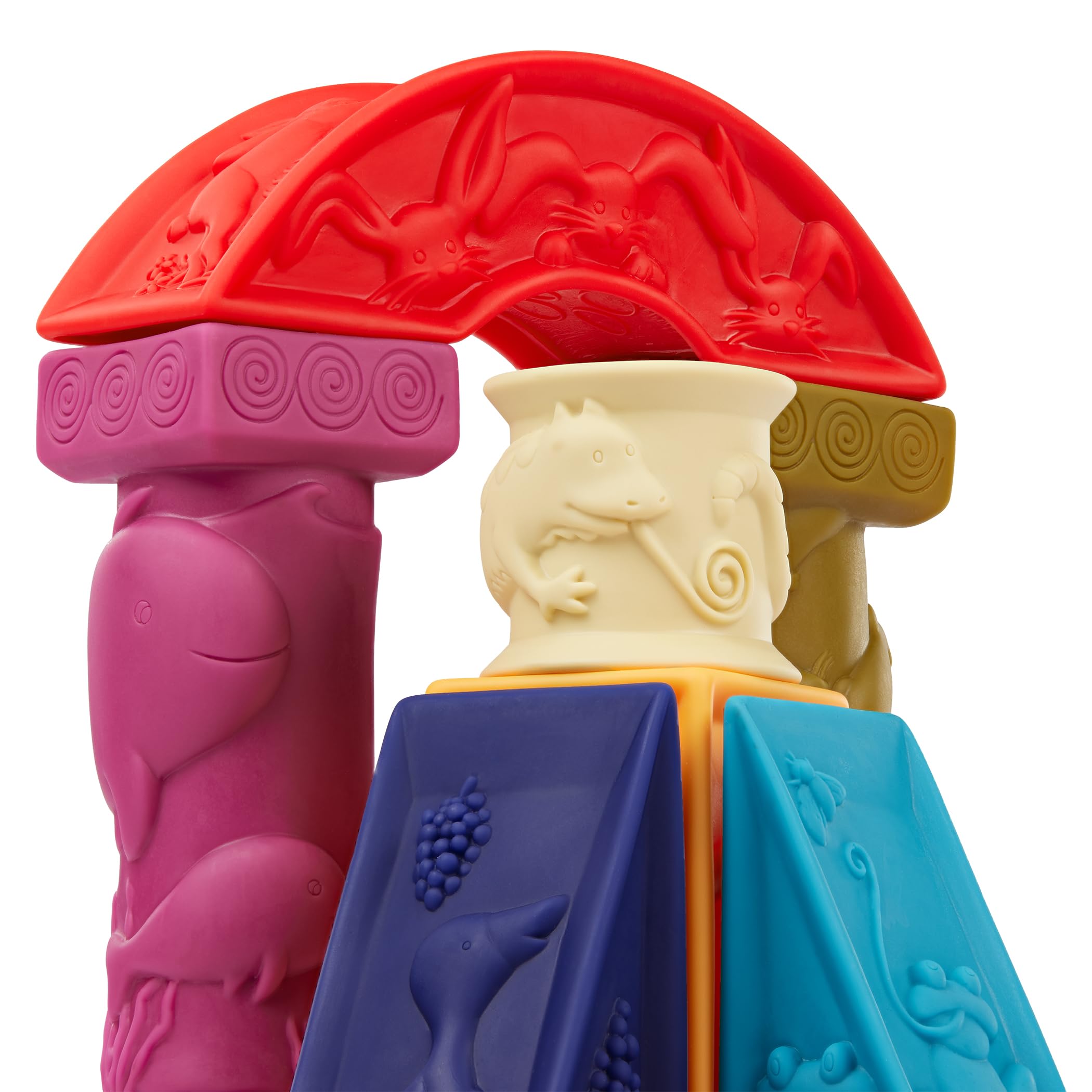 B. toys - Alphabet Learning Blocks for Babies & Toddlers - 26 Soft Squeezable ABC Baby Blocks with Textured Animals - Educational Baby Toys for Sensory Play, Bath Time & Early Development - 6+ Months - Image 11