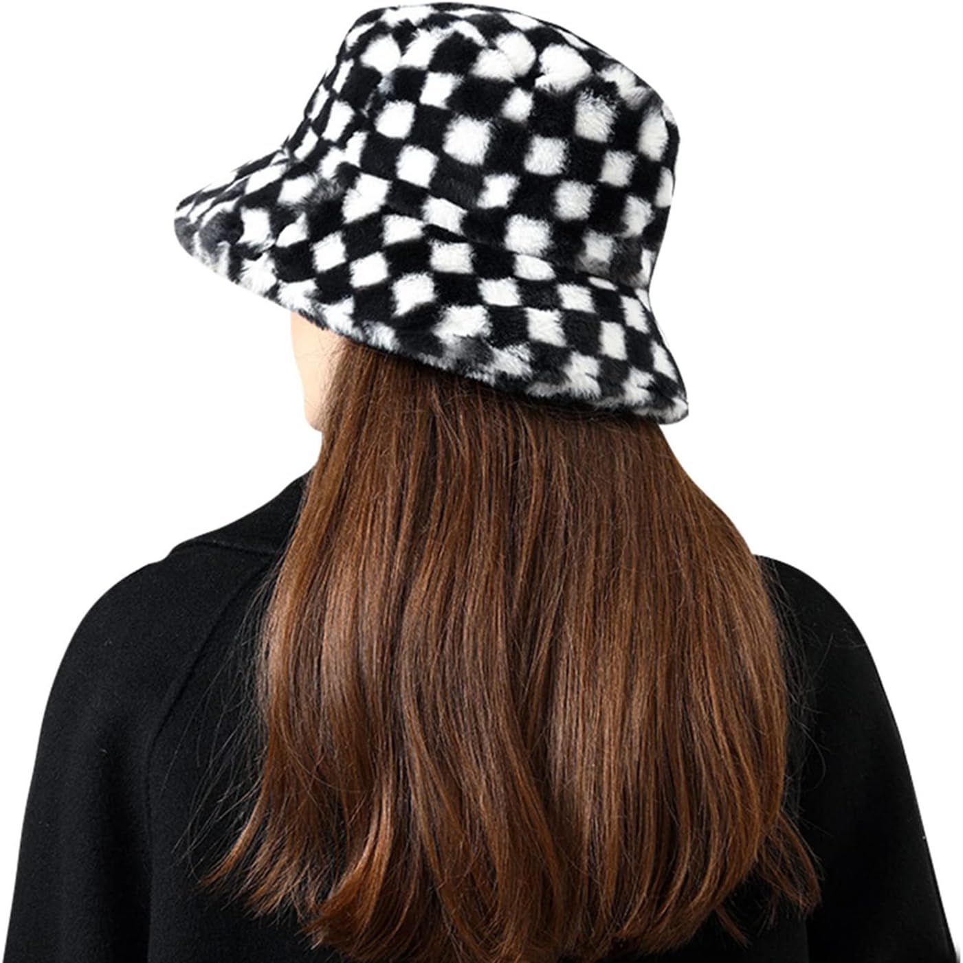 Winter Faux Fur Furry Bucket Hat Fluffy Fuzzy Warm Hat Plush Fisherman Hat for Women Men Teens Girls - Image 4