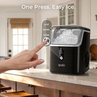 Nugget Ice Maker Countertop, 33 lb/Day, Chewable Ice, Self-Cleaning