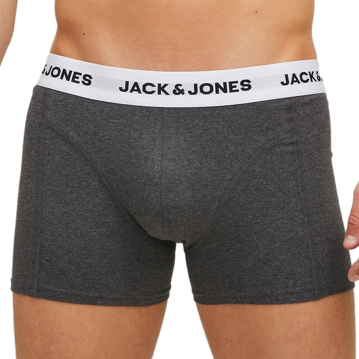 JACK & JONES Herren Unterhosen Shorts Boxershorts Trunks 5er Pack, Farbe:Mehrfarbig, Wäschegröße:S, Artikel:-Forest Night/navyblazer/DGM/Black/Black