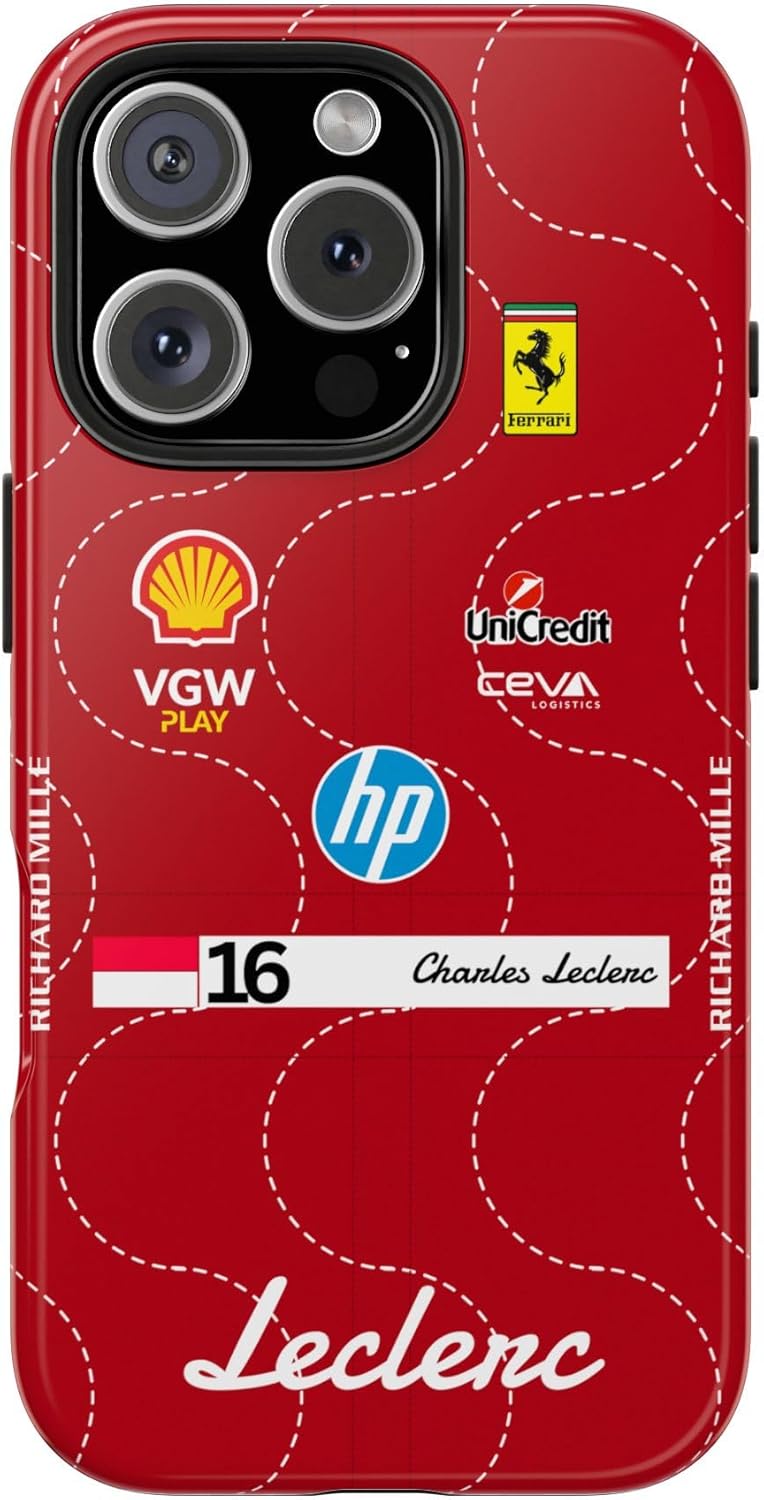 LEC Monza Italian GP Race Suit 2025 Inspired Tough Phone Case for iPhone 16 15 14 13 12 11 and S Series