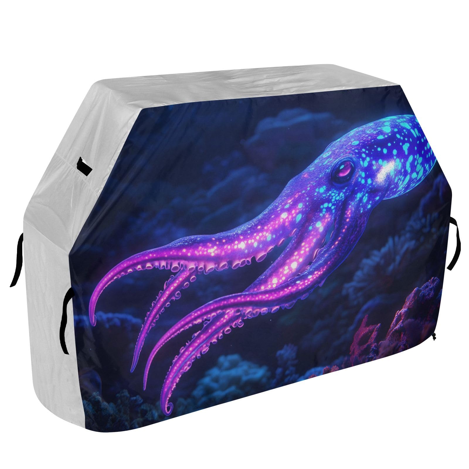 Copertura impermeabile resistente per barbecue, colore viola calamari