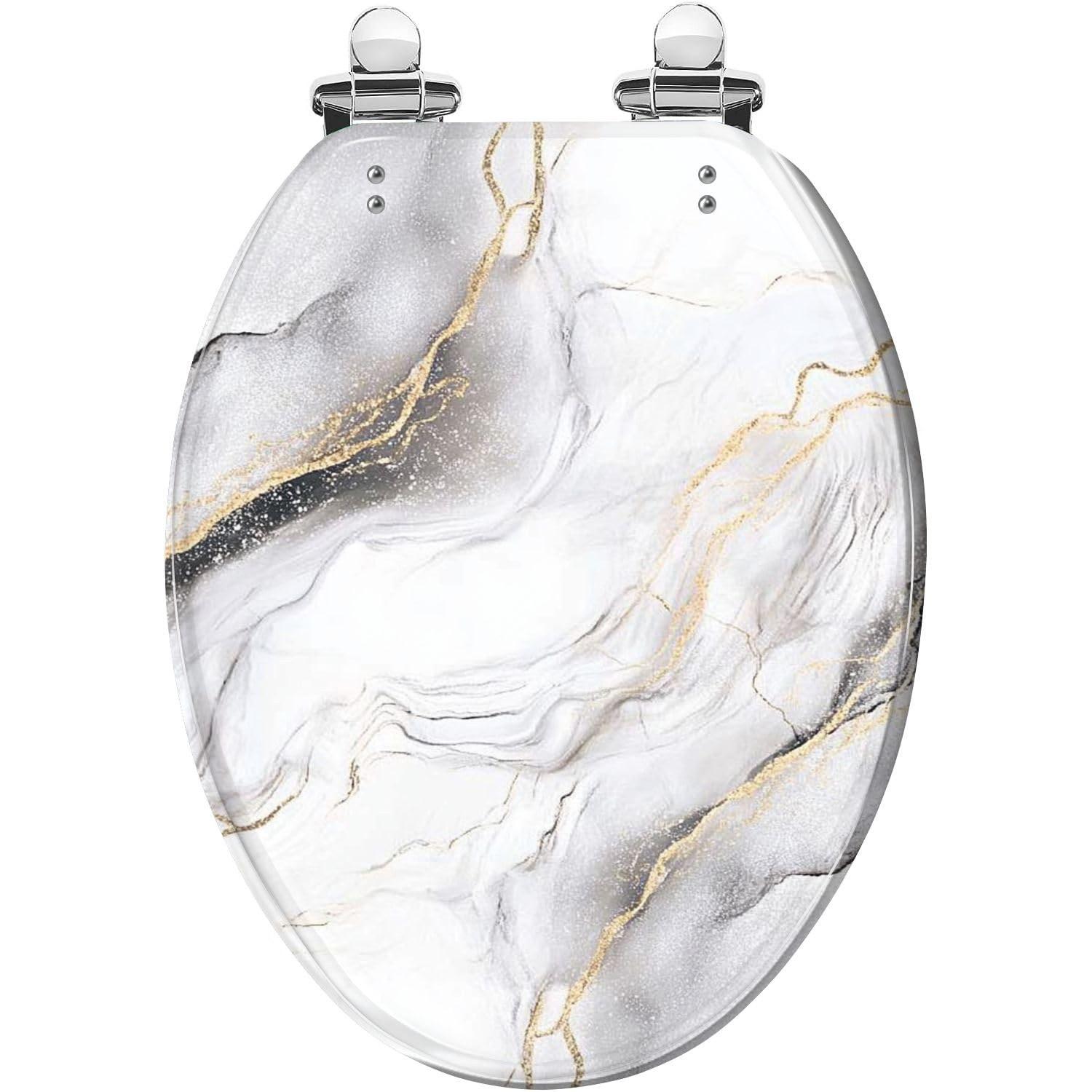 Tazyyzuu Multi6 Vibrant Coral Pirate Ship Resin Toilet Seat Slow-Close Lid Quick-Release Hinges Easy Clean 16.5X14.5 Inches(,18.5X14.5)