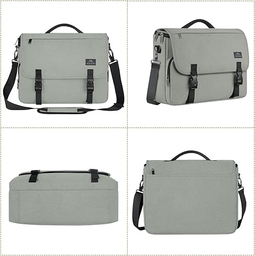 Miniatura 59 de MATEIN Bolsa tipo mensajero para hombres, mochila escolar para adolescentes, ligera de 17.3 pulgadas, maletín para laptop grande, bolsa cruzada