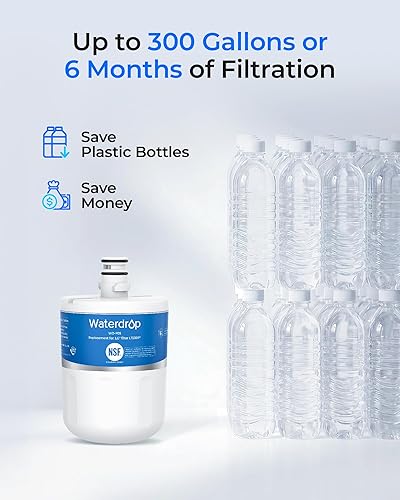 Miniatura 8 de Waterdrop Filtro de agua para refrigerador 5231JA2002A, repuesto para LG LT500P, GEN11042FR-08, ADQ72910911, ADQ72910901, Kenmore 9890, 46-9890,