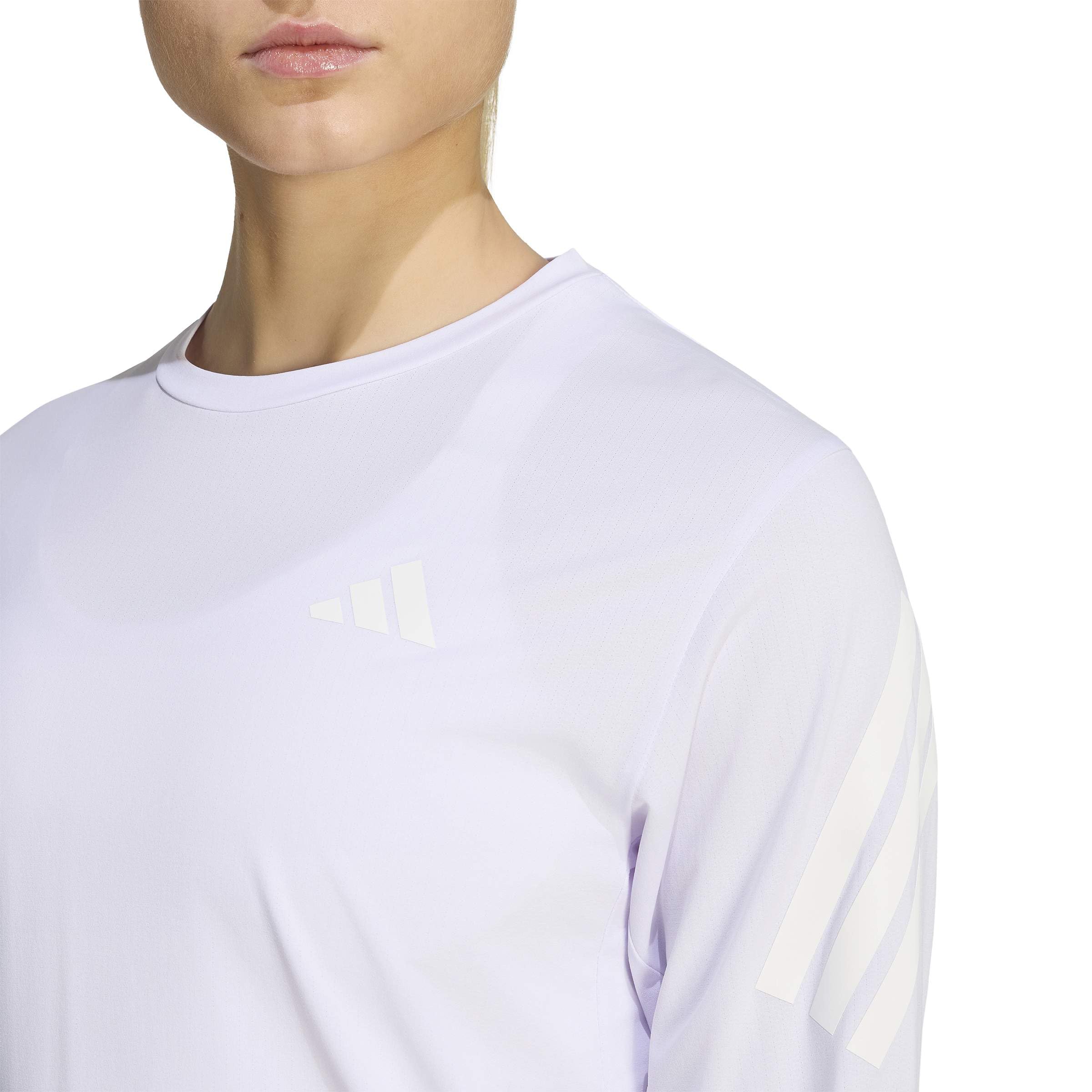 adidas Kobiety Adi365 Running Climacool Iconic Long Sleeve Shirt, Frozen Purple/white, S