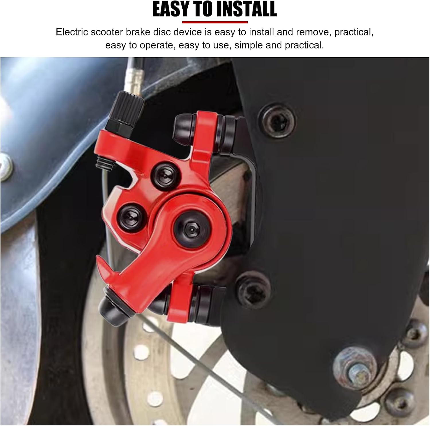 Electric Scooter Disc Brake Right Side - Aluminum Alloy Electric Scooter Mechanical Brake Caliper Replacement Parts 10inch