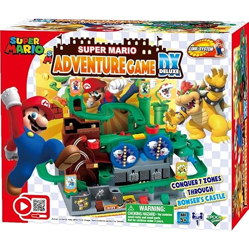 EPOCH Super Mario Adventure Game DX - Tabletop Skill and Action Game with Collectible Action Figures