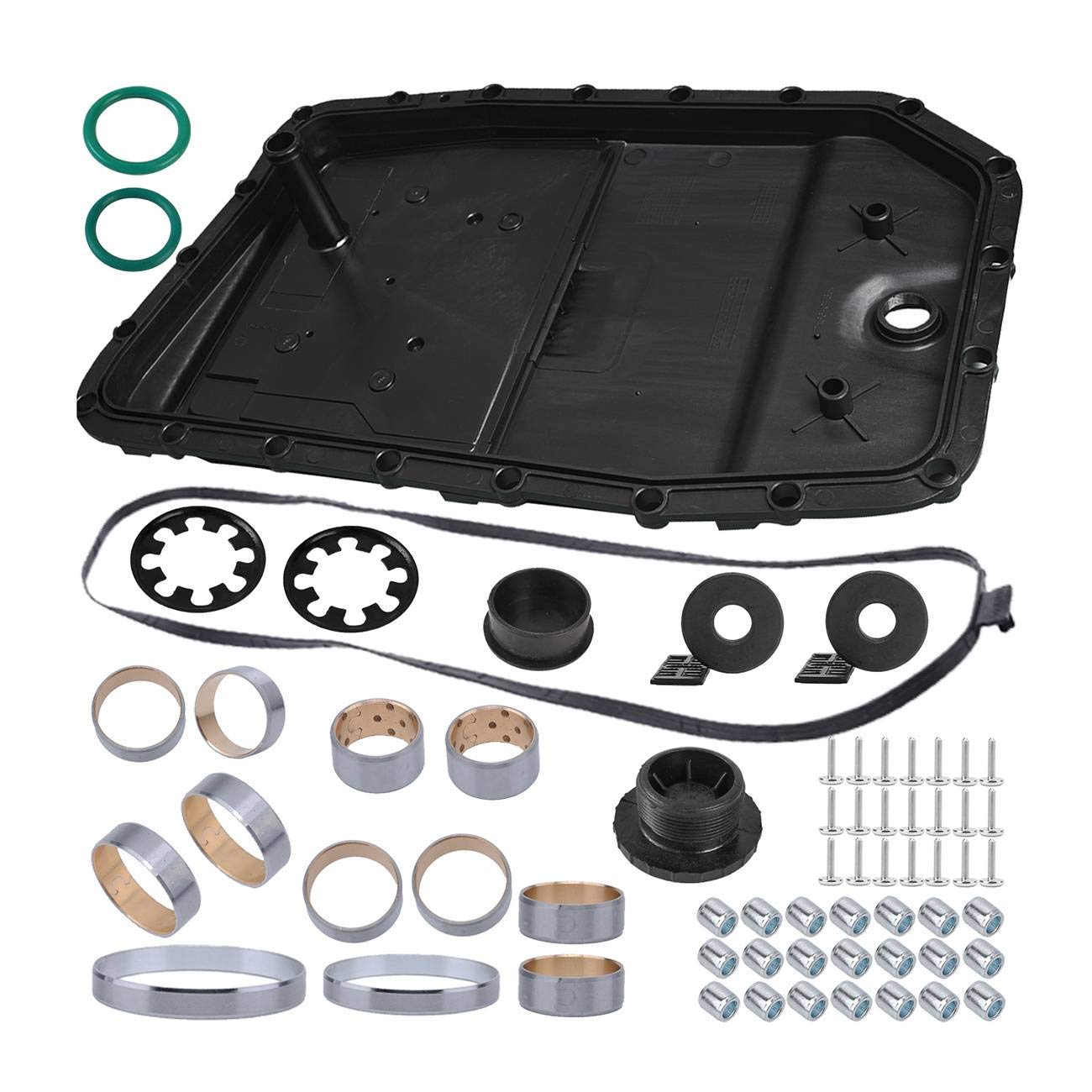 Bapmic 6HP26 Auto Transmission Oil Pan w/Bushing Repair Kit for BMW E60 E65 E66 F01 F02 E70 E71
