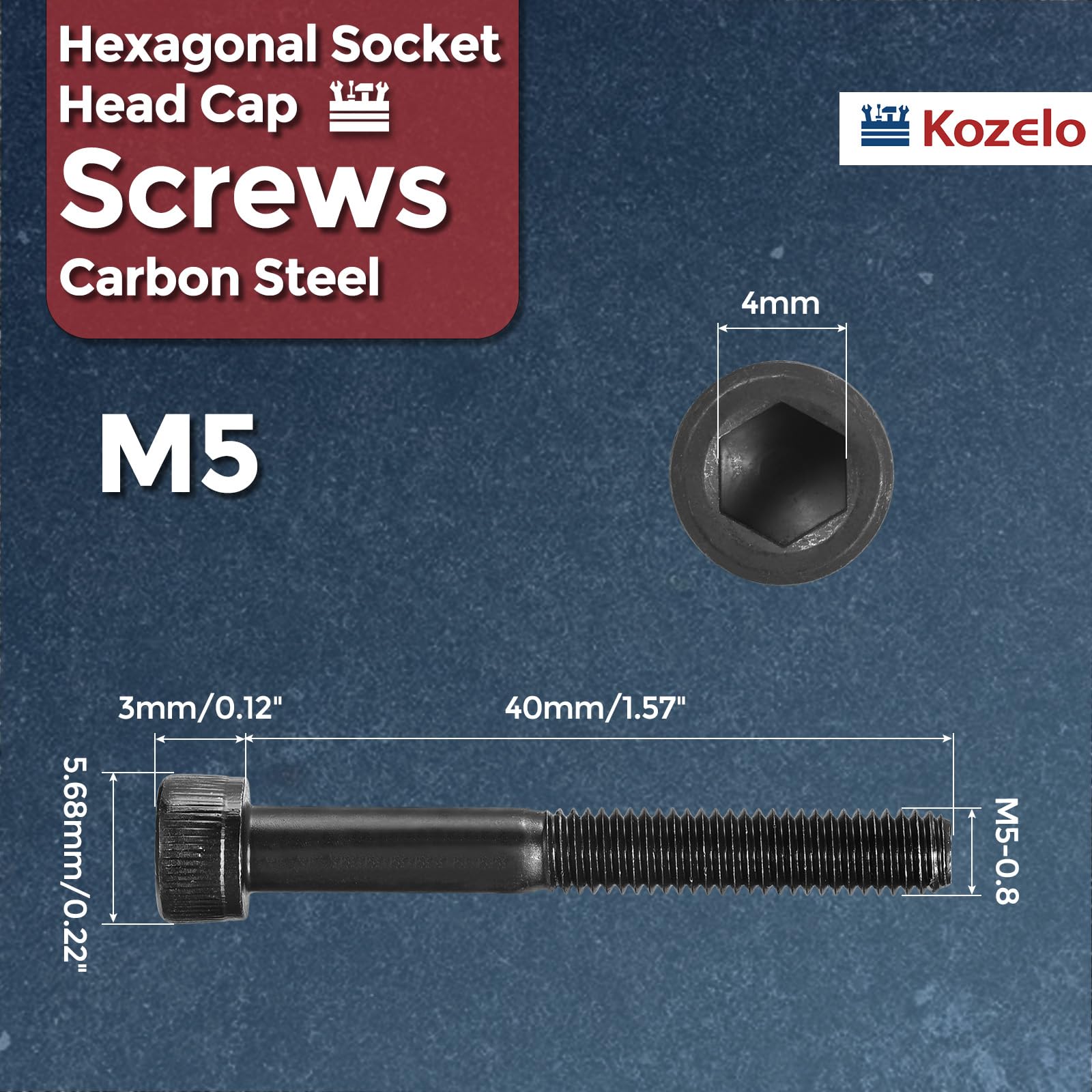 Kozelo 25pcs Socket Head Cap Screws - Image 2