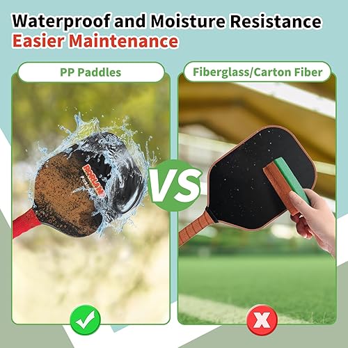 Miniatura 4 de Juego de 2 palas de pickleball ligeras impermeables y ligeras, juguetes de playa y piscina, divertido juego deportivo, regalo para adolescentes
