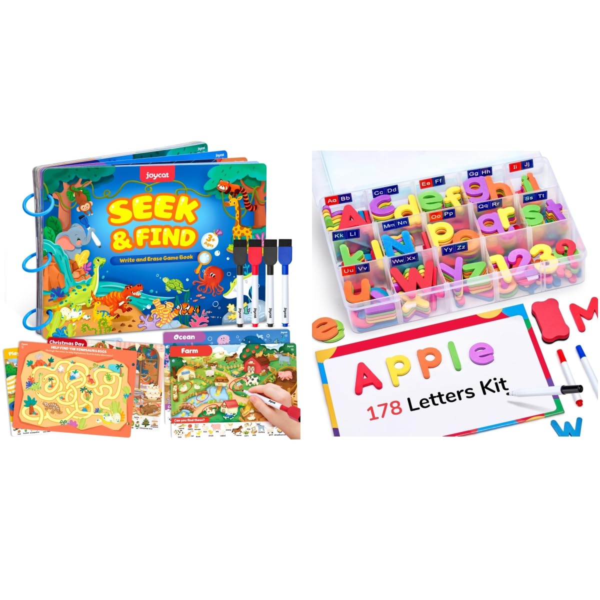 Amazon.com: Gamenote Classroom Magnetic Alphabet Letters Kit 178Pcs ...