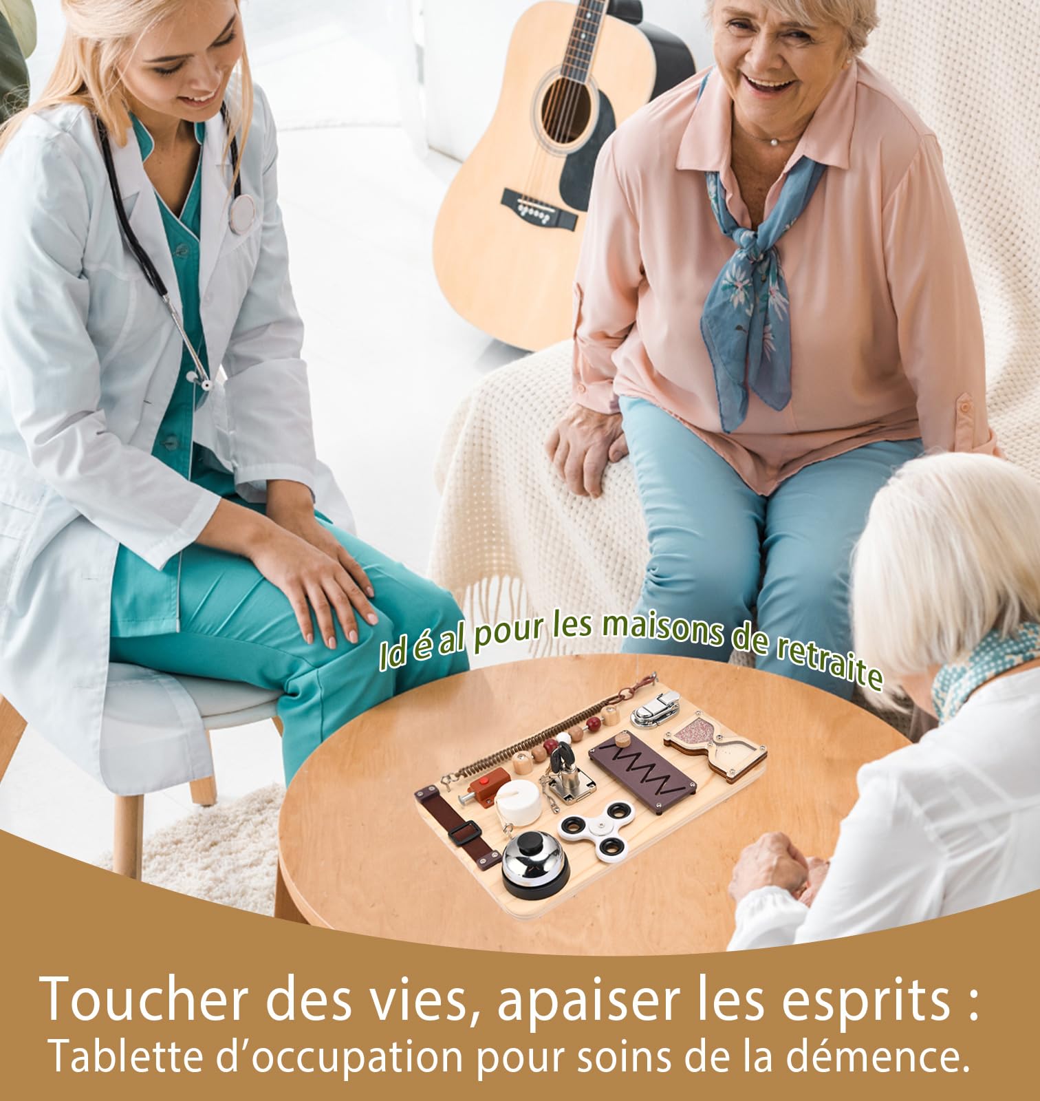 potatomato Planche d'activation pour Seniors - Entraînement ludique pour la motricité la mémoire et Le Bien-être – Jouet Montessori apaisant Contre l’anxiété l’autisme & TDAH