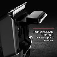 Vista 5 de Remington Barba Beard Trimmer Cordless Groomer with Ceramic Coated Blades, 9 Length Settings, Pop-Up Detail Trimmer, Washable Blades, Rechargeable