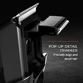 Remington Barba Beard Trimmer| Cordless Groomer with Ceramic Coated Blades, 9 Length Settings, Pop-Up Detail Trimmer, Washable Blades, Rechargeable Battery