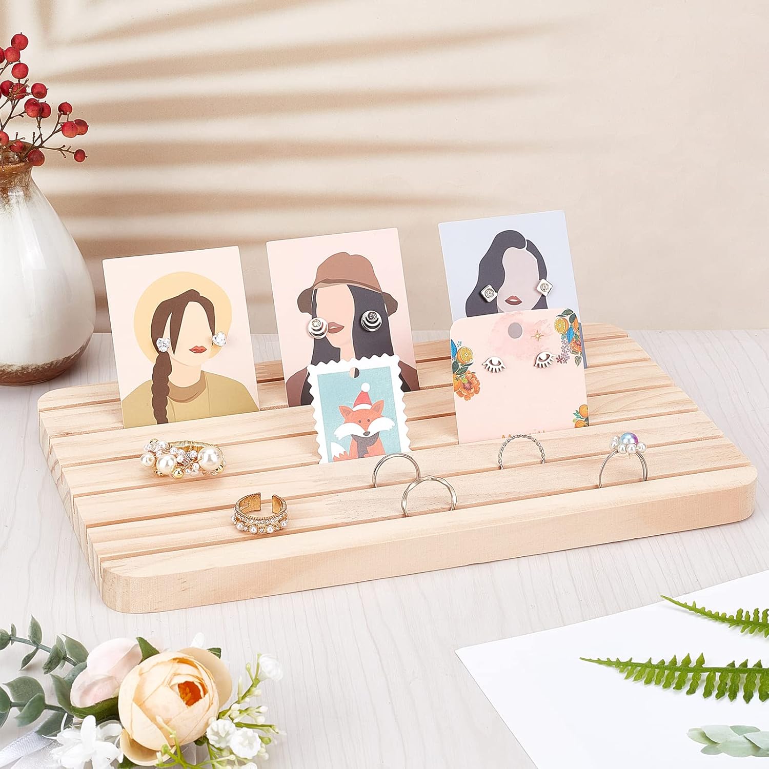 NBEADS Wood Earring Display Stands - Image 5