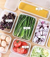 Vista 4 de Contenedores de almacenamiento de alimentos con tapas herméticas, organizador de cocina apilable, sin BPA, contenedor de almacenamiento