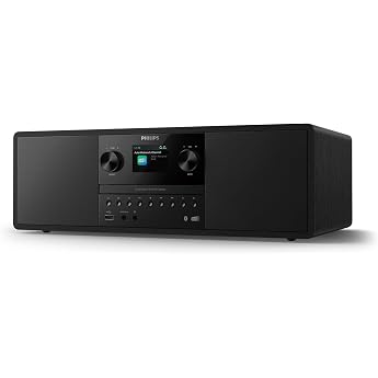 Philips TAM6500/10 100 Watt Micro Music System, Bluetooth 6.0, Auracast, DAB+/FM Radio, CD/USB/Audio Input, Bass Reflex Speak