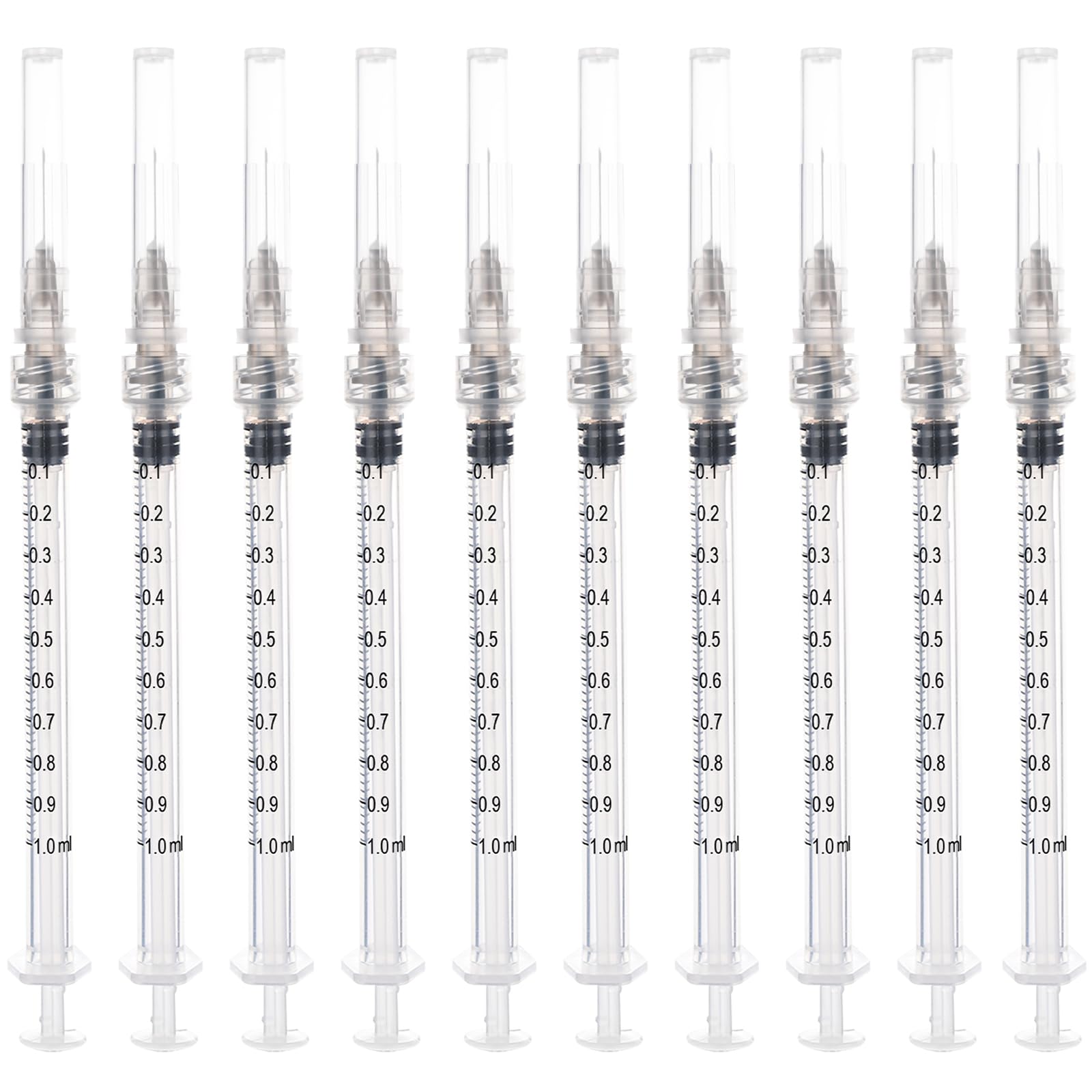 1ml Syringe, 1cc Luer Lock Syringes with 25G 1 inch Needle, for Lab Liquids Refilling , Individually Wrapped , 100 Pack — Amazon image 16
