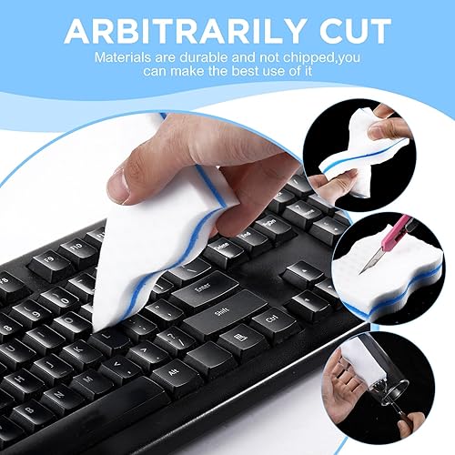 Miniatura 4 de SiliFine Paquete de 60 esponjas mágicas extra duraderas, 3 capas de densidad, almohadillas de limpieza de melamina a granel gruesas y duraderas para