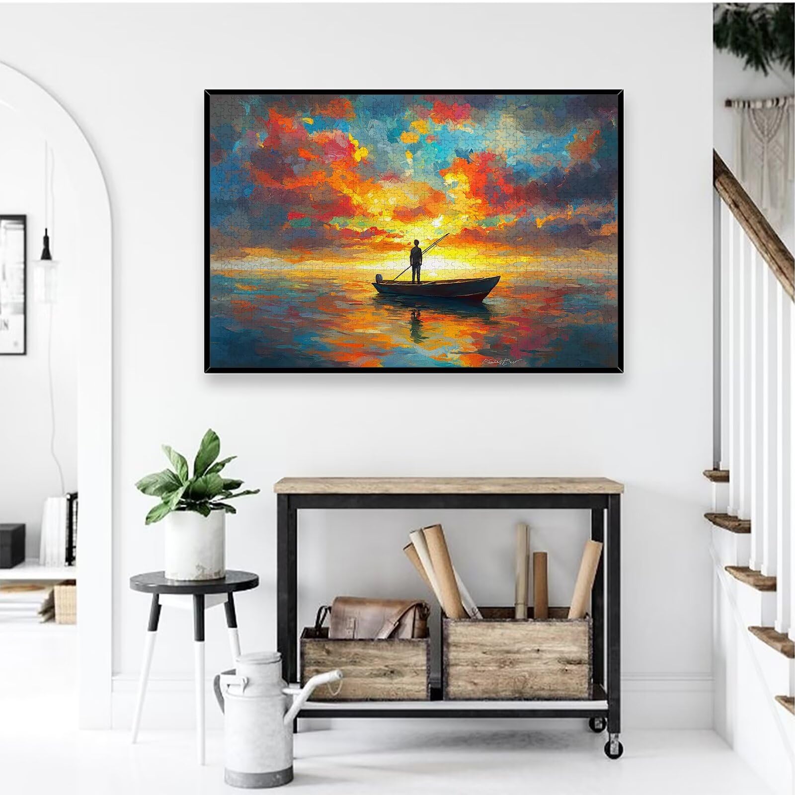 Puzzle 2000 Piezas, Puzzle Paisaje con Caja para Adultos, DIY Atardecer Rompecabezas Madera para Adultos, 2000 Piezas Rompecabezas Desafiante, para Decoracion Hogar, Regalo Mujer, Regalo Hombre, -2570