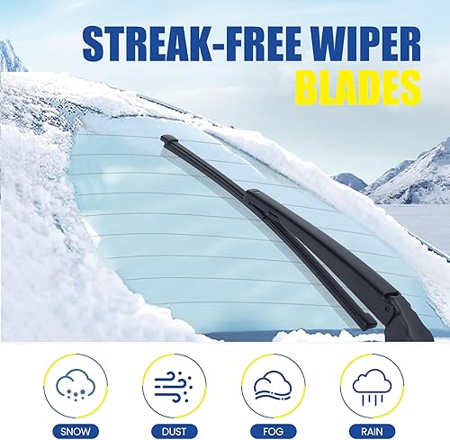 Vista 78 de Limpiaparabrisas trasero de 12 pulgadas para Mitsubishi Outlander 24-21/Nissan Rogue 23-08 Kicks 23-17 Juke 17-11 Pathfinder 20-13 Qashqai 22-17