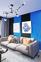 Vista 7 de 48"X 24"X 2" Egg Crate Foam Panel, Black Sound Proof Foam Panels, Acoustic Foam, Noise Cancelling Foam Studio Foam Panel, Sound Panels Noise