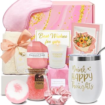 Birthday Hamper Gifts for Women, 12 Pieces Pamper Gifts for Her, Exquisite Best Friend Persent, Bath Bombs for Women Gift, Rituals Gift Sets for Friends, Mum, Wife, Girls, Sister, Bridesmaids