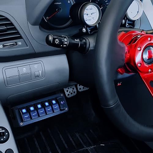 Miniatura 6 de Nilight Caja de interruptores basculantes de 3 bandas de 12 V SPST interruptor de encendido y apagado PD tipo C y QC 30 cargador USB voltímetro de