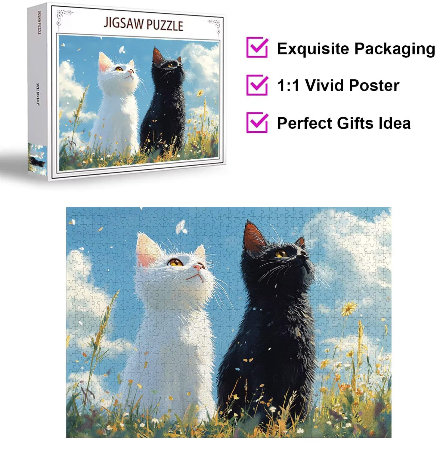 Puzzle 4000 Teile Katzen Herausforderndes Klassische Puzzles, n-488