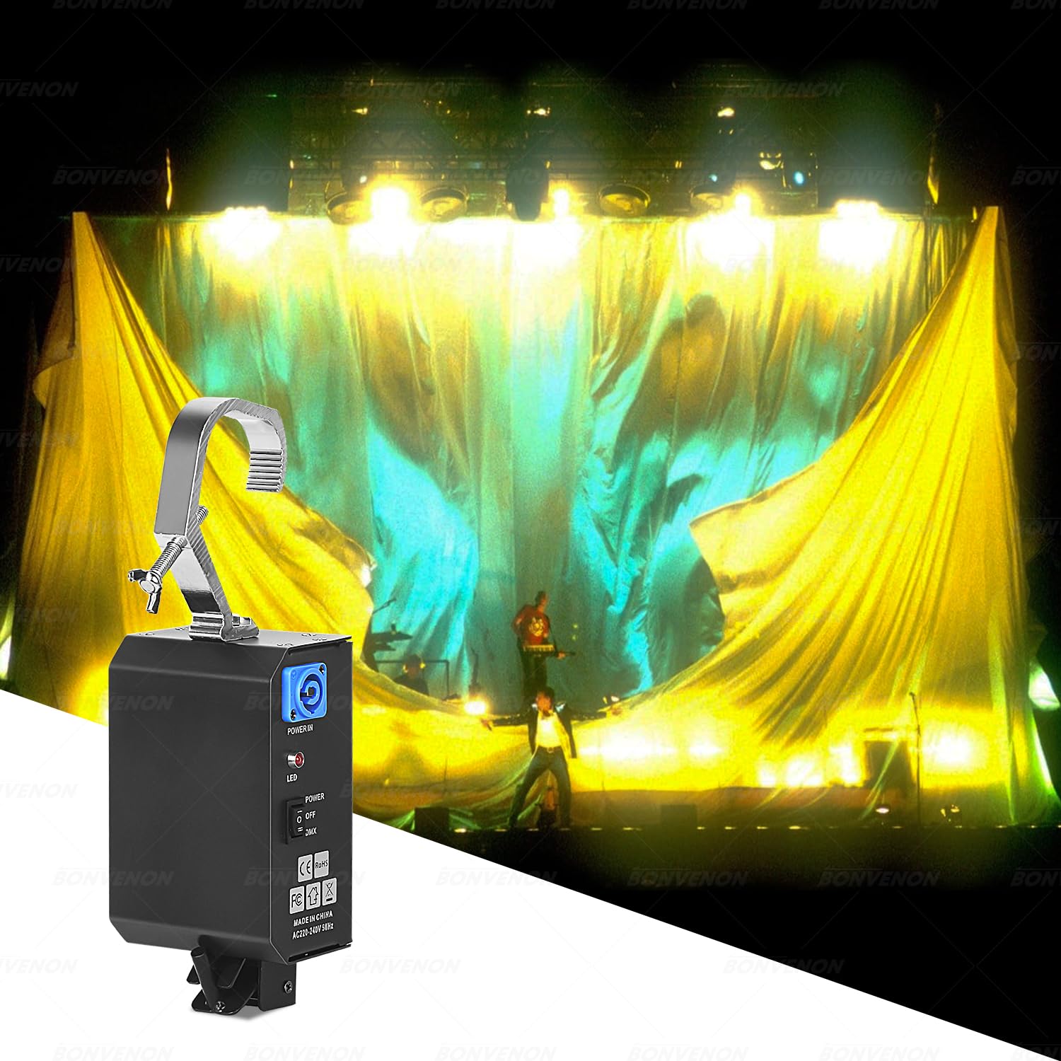Stage Power Drop Machine DMX512 Power Control Exclusive Curtain Dropper for Stage Effects(2 pack)
