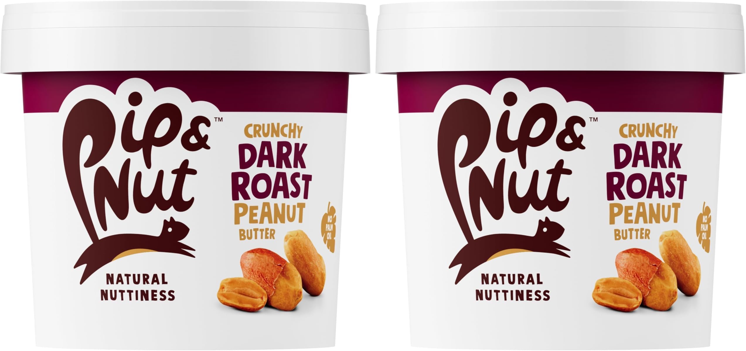 Pip & Nut - Ultimate Extra Crunchy Dark Roast Peanut Butter (1kg) | Natural Nut Butter, No Palm Oil, No Added Sugar, Hi-Oleic Peanuts, High in Unsaturated Fats, Gluten Free, Vegan, Dairy Free