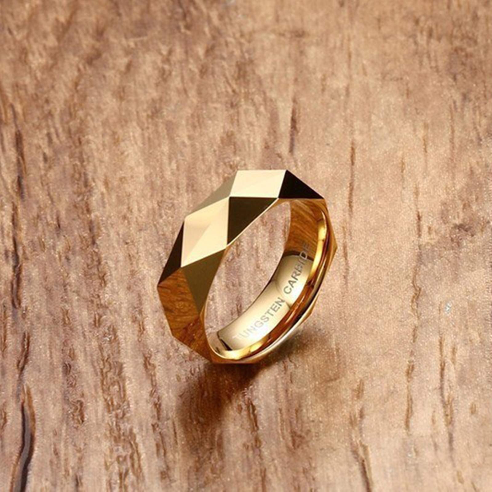 KnSam Set di 2 anelli di fidanzamento in acciaio inox, per coppia di anelli di fidanzamento, in oro rosa e oro rosa, Acciaio inossidabile