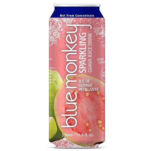 Miniatura 2 de blue monkey Sparkling Juice, 55%, Guava, 11.16 Fl Oz 12 Count(Pack of 1)
