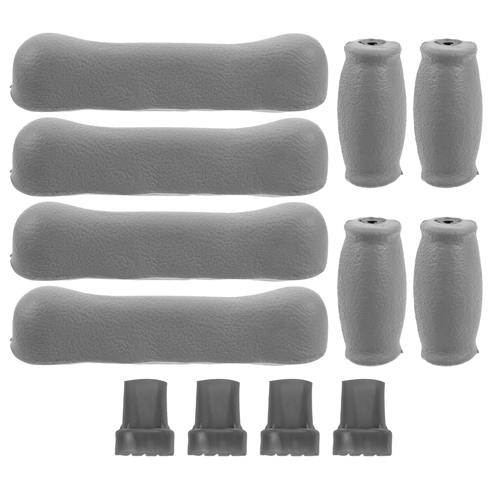 Lurrose Set di 2 cuscinetti per stampelle: impugnature, tappi per i piedi, | Imbottitura antiscivolo di ricambio per stampelle, accessori per bastoni da passeggio per anziani