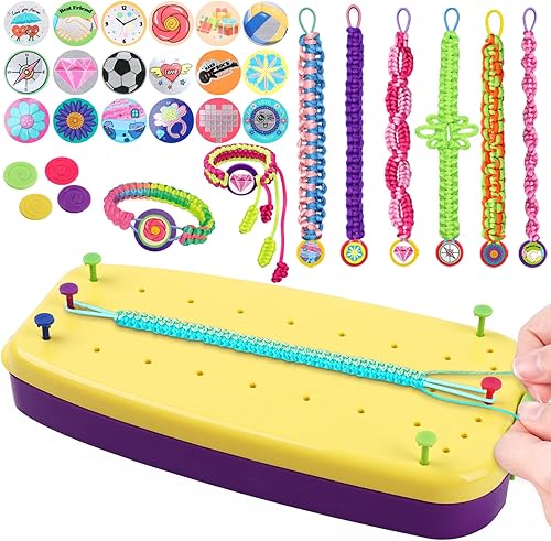 VIDIBESTY Stretchy Bracelet Making Kit for Girls 6-12, Elastic String DIY Arts & Crafts Bulk Toy Set, Friendship Jewelry Maker Tool, Popular Christmas Birthday Gifts for Kids Ages 7 8 9 10 11(112PCS)