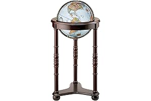 Replogle Lancaster Blue Ocean World Globe on a Mahogany Stand